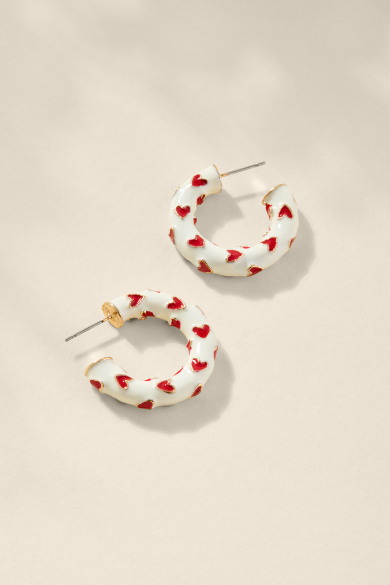 Kelly Heart Hoop Earrings