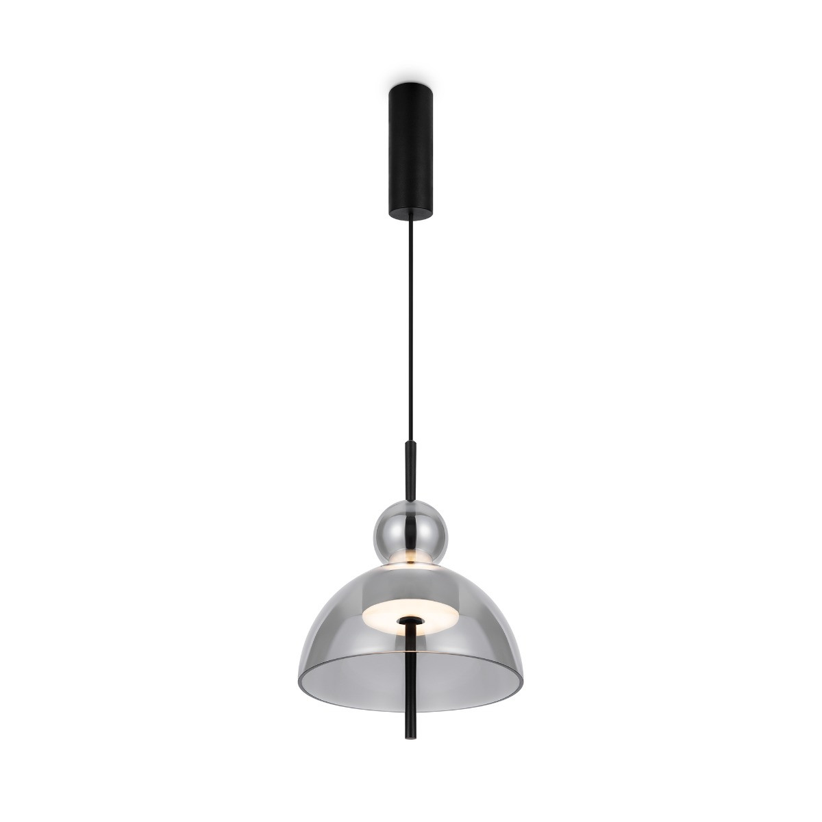 Lampa wisząca BANGKOK czarna-dymiona LED 12W 3000K 1300lm Maytoni