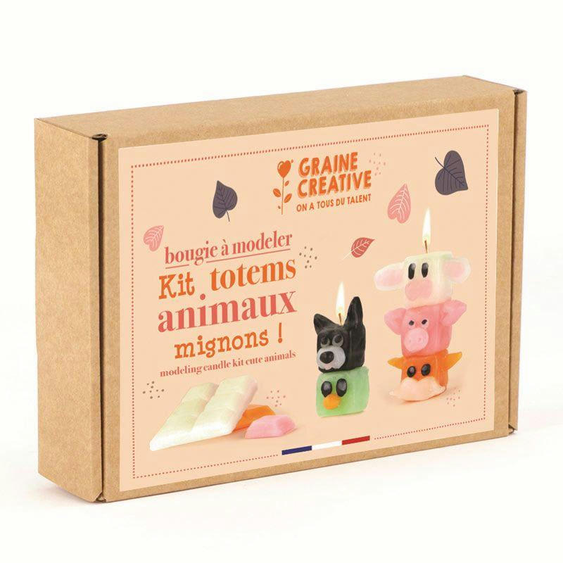 LES TOTEMS ANIMAUX - Coffret pour enfants bougies à modeler