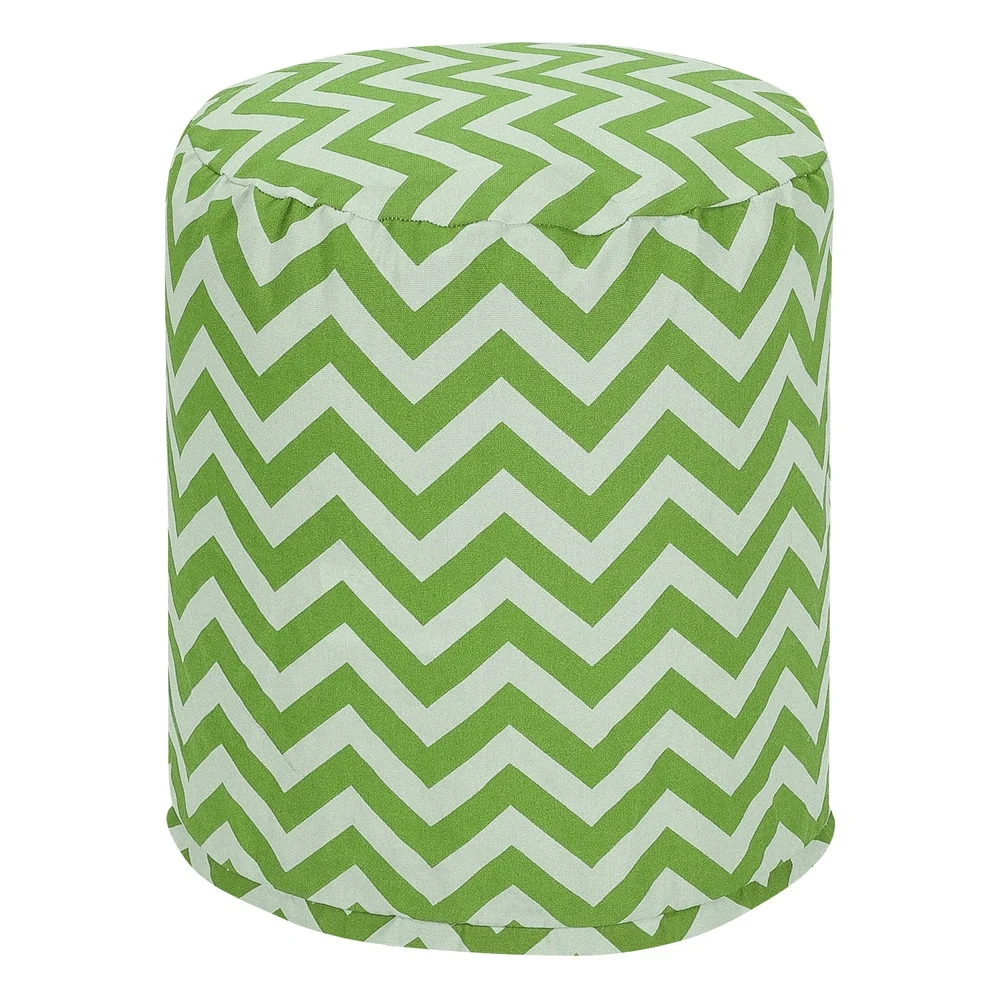 Majestic Home Goods Chevron Indoor / Outdoor Ottoman Pouf 16 L x 16 W x 17 H
