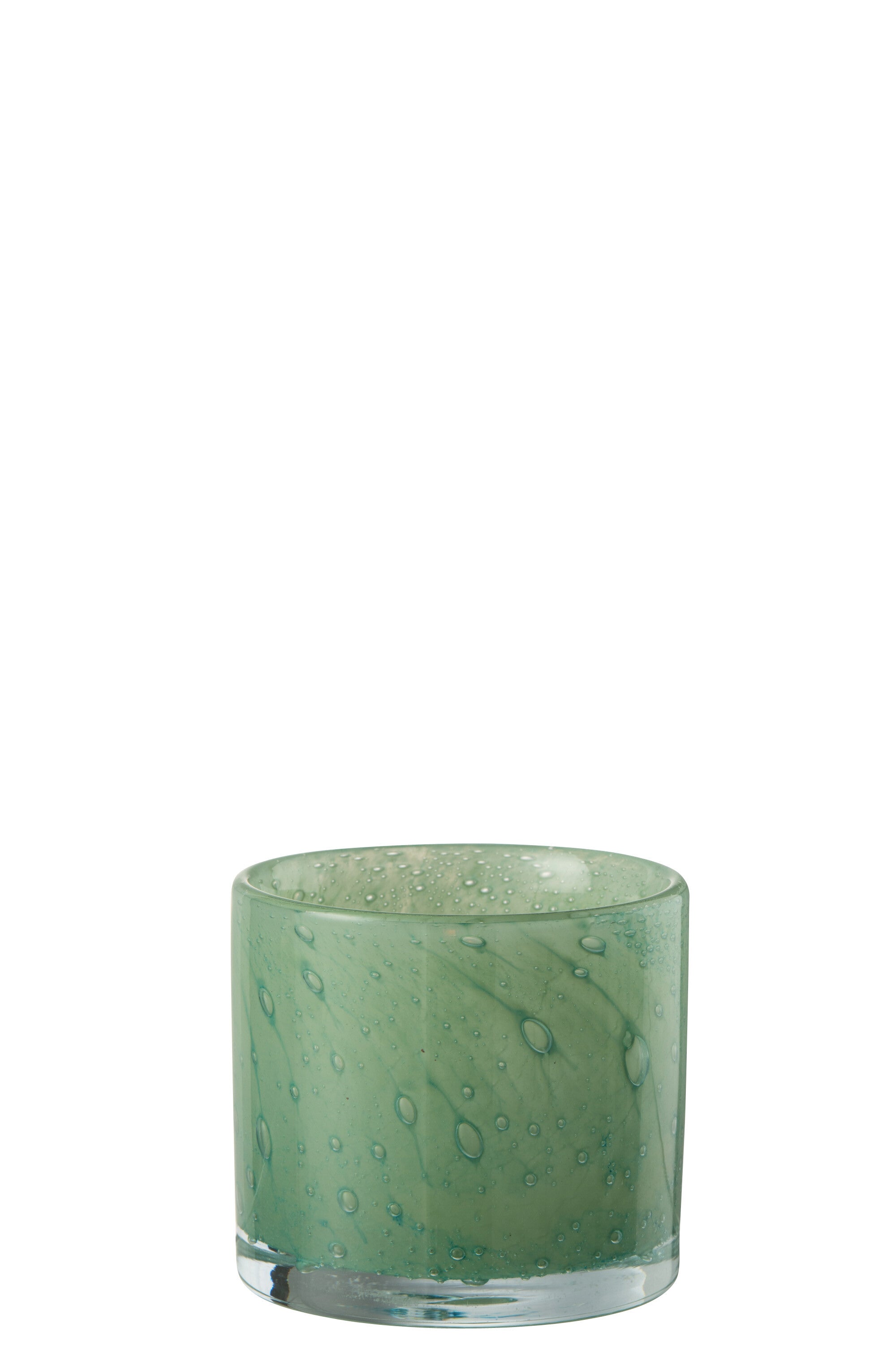 J-Line theelichthouder Jade - glas - groen - small