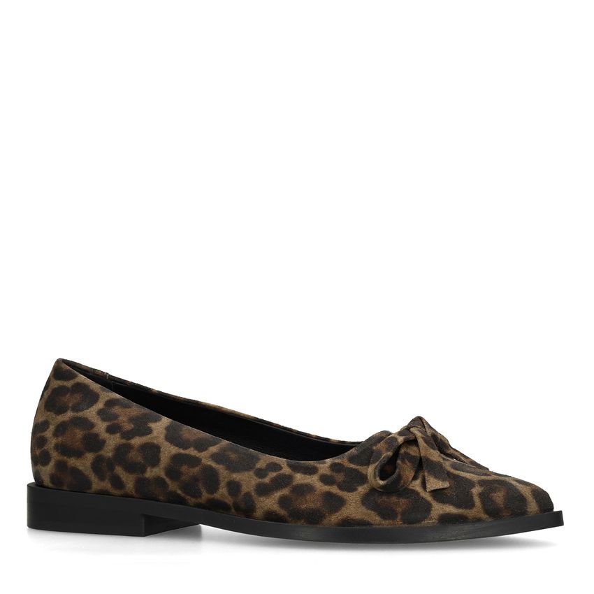 Manfield Leopard suède loafers