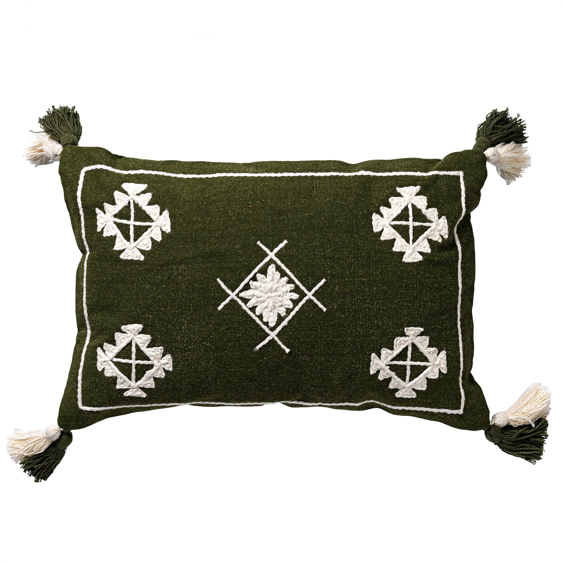 ZUCO - sierkussen 40x60 cm - 100% katoen - Chive - groen