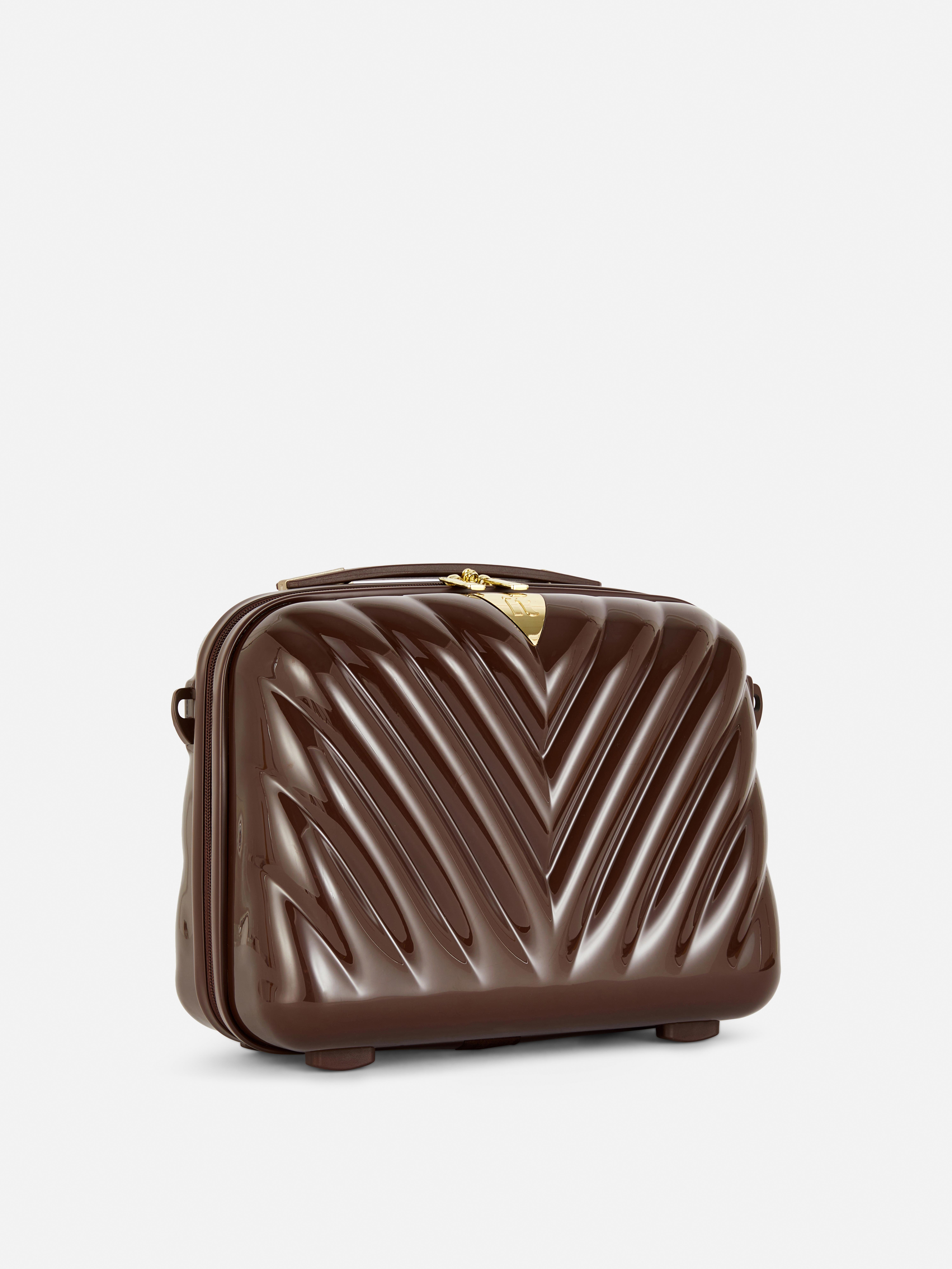 It Luggage Hard-Shell Chevron Makeup Case