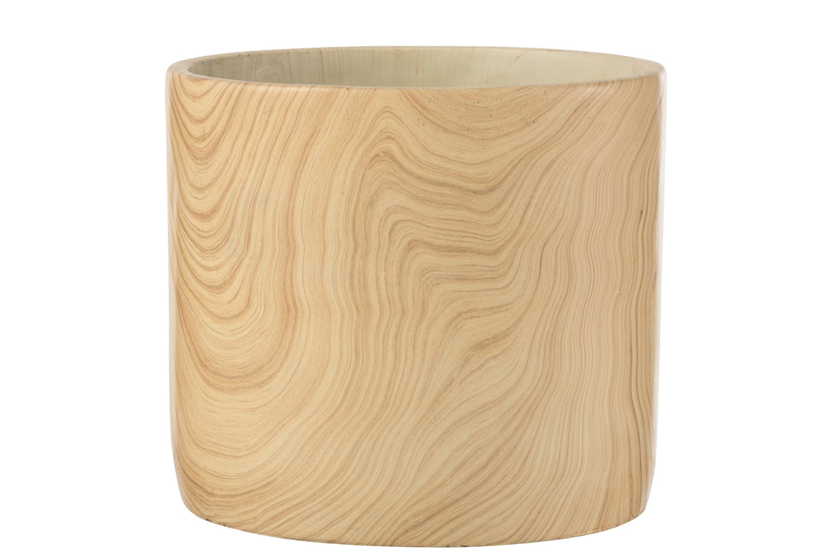 J-Line bloempot Bos - cement - beige - extra large - Ø 21.5 cm