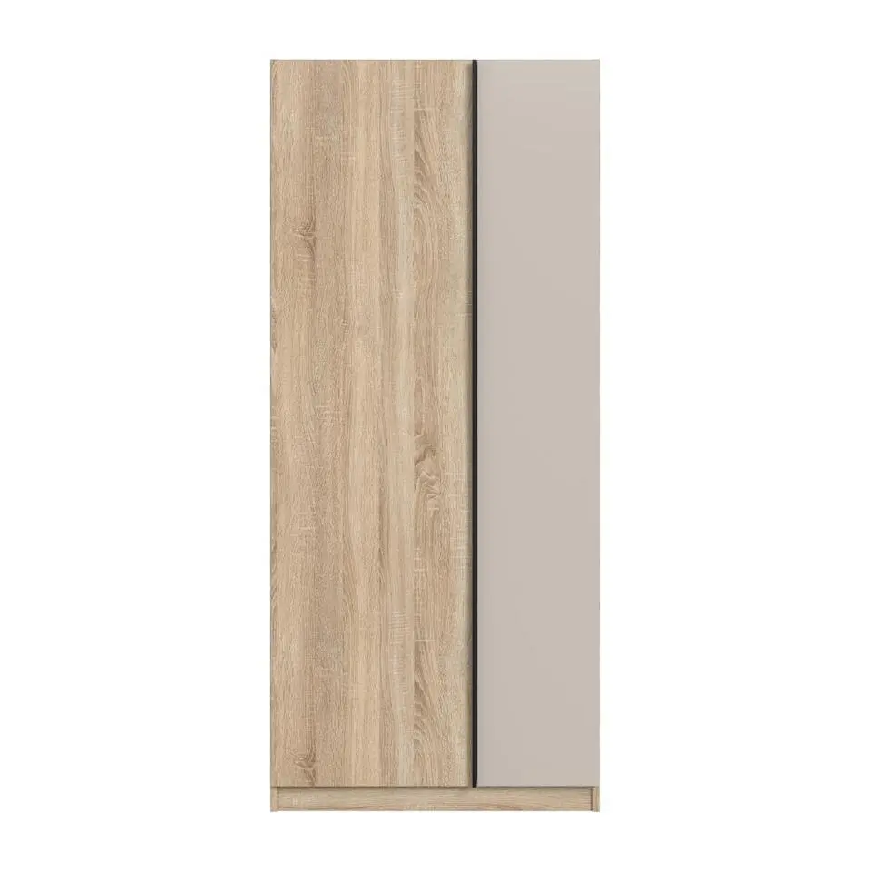 Hioshop Oakland kledingkast 2 deuren eik decor- kashmir decor