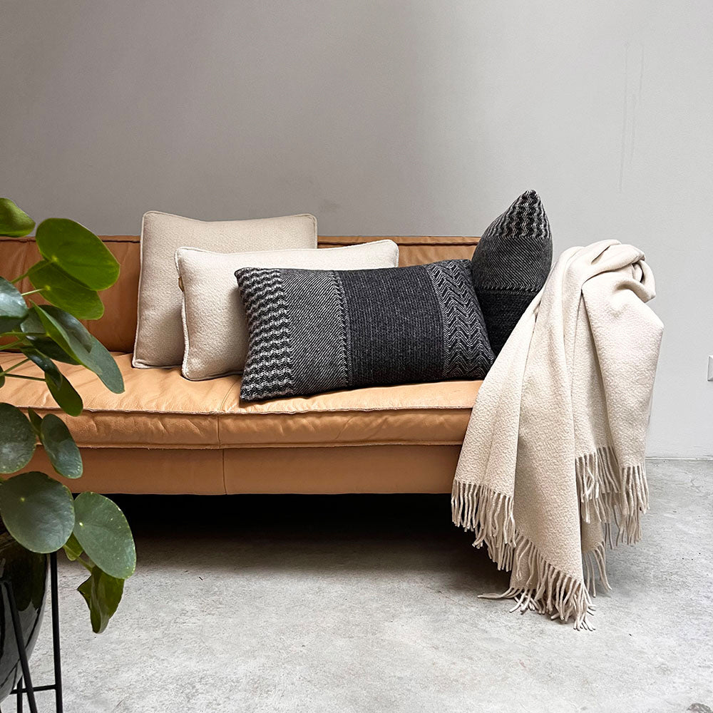 Malagoon Recycled Wool Sierkussen 50 x 50 - Abbey White