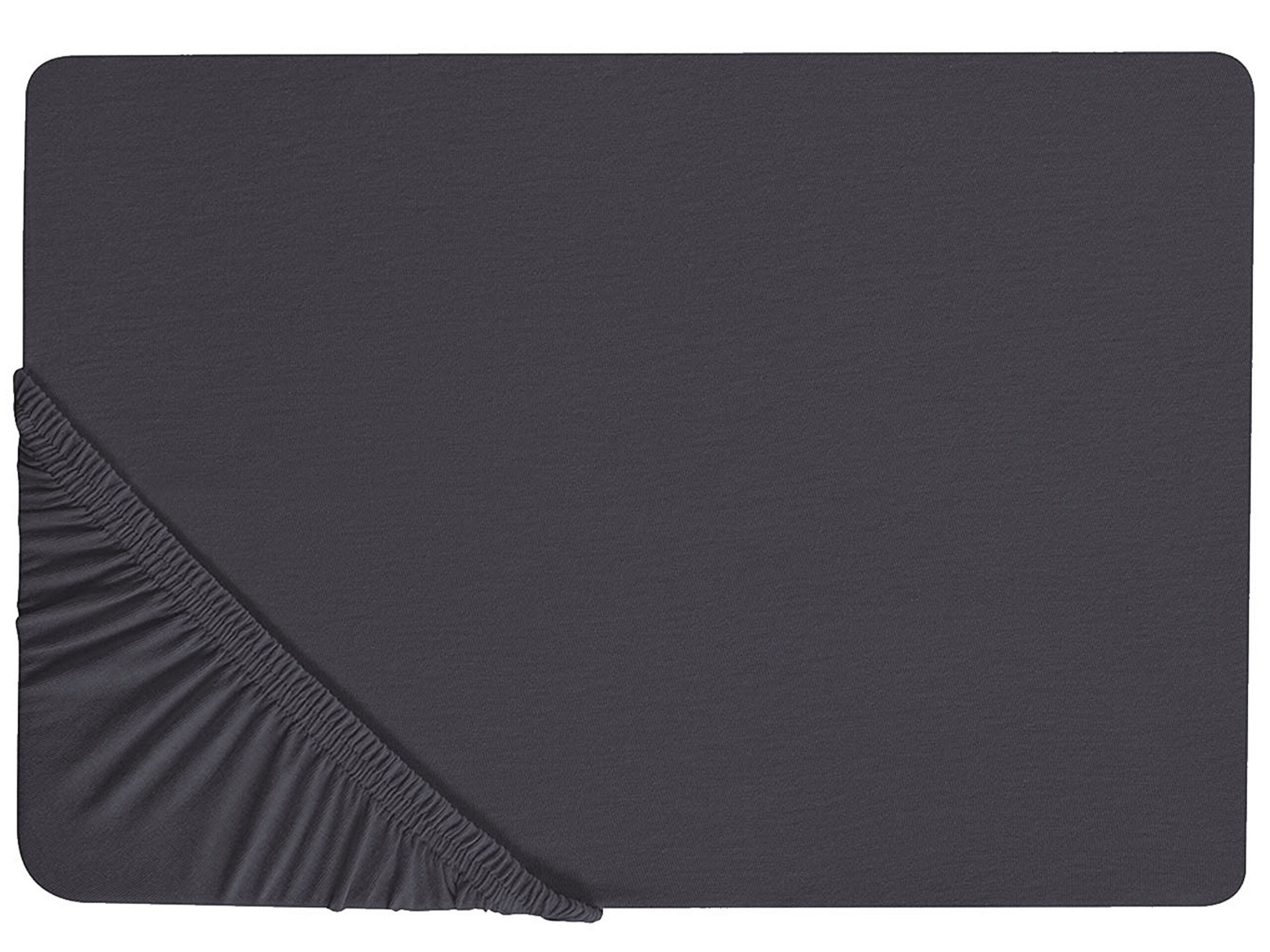 Bawełniane prześcieradło z gumką 90x200 cm czarne