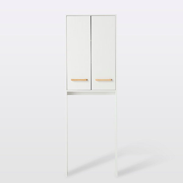 Armoire WC GoodHome Ladoga blanc L. 60 x H. 190 x P. 15 cm