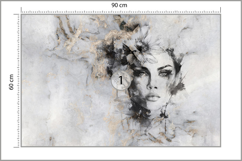 Fototapeta Portret Kobiety Na Betonie 90x60cm