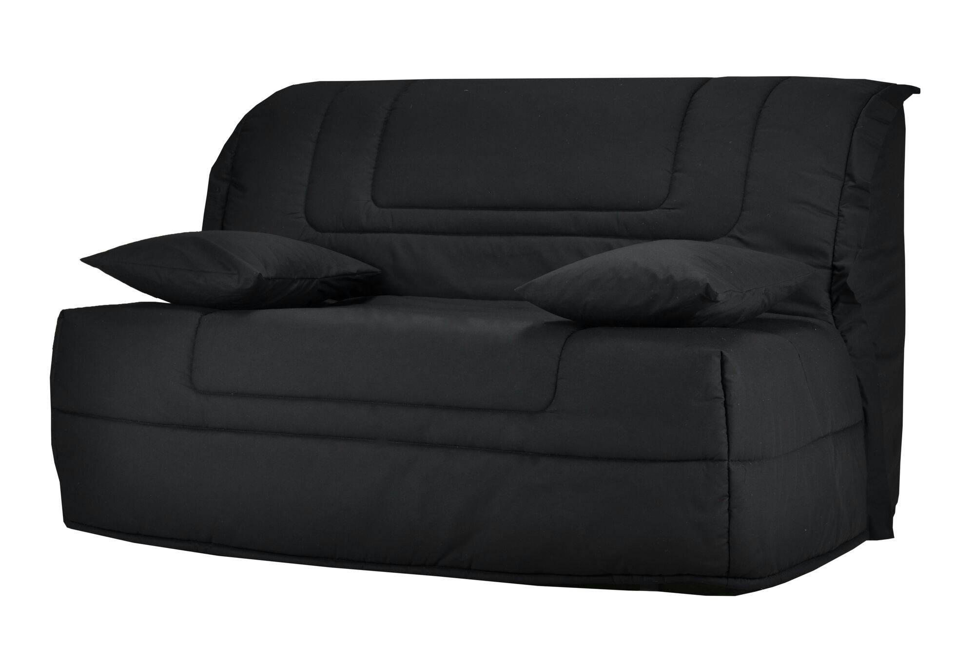 GABRIEL - Banquette BZ avec matelas Bultex noir 140 x 190 cm