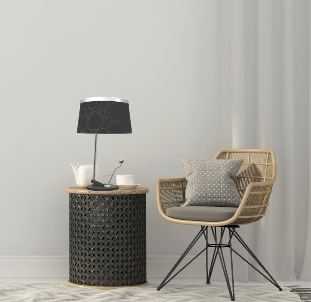 Lampa 1*60w IMPRESJA e27 czarna chrom
