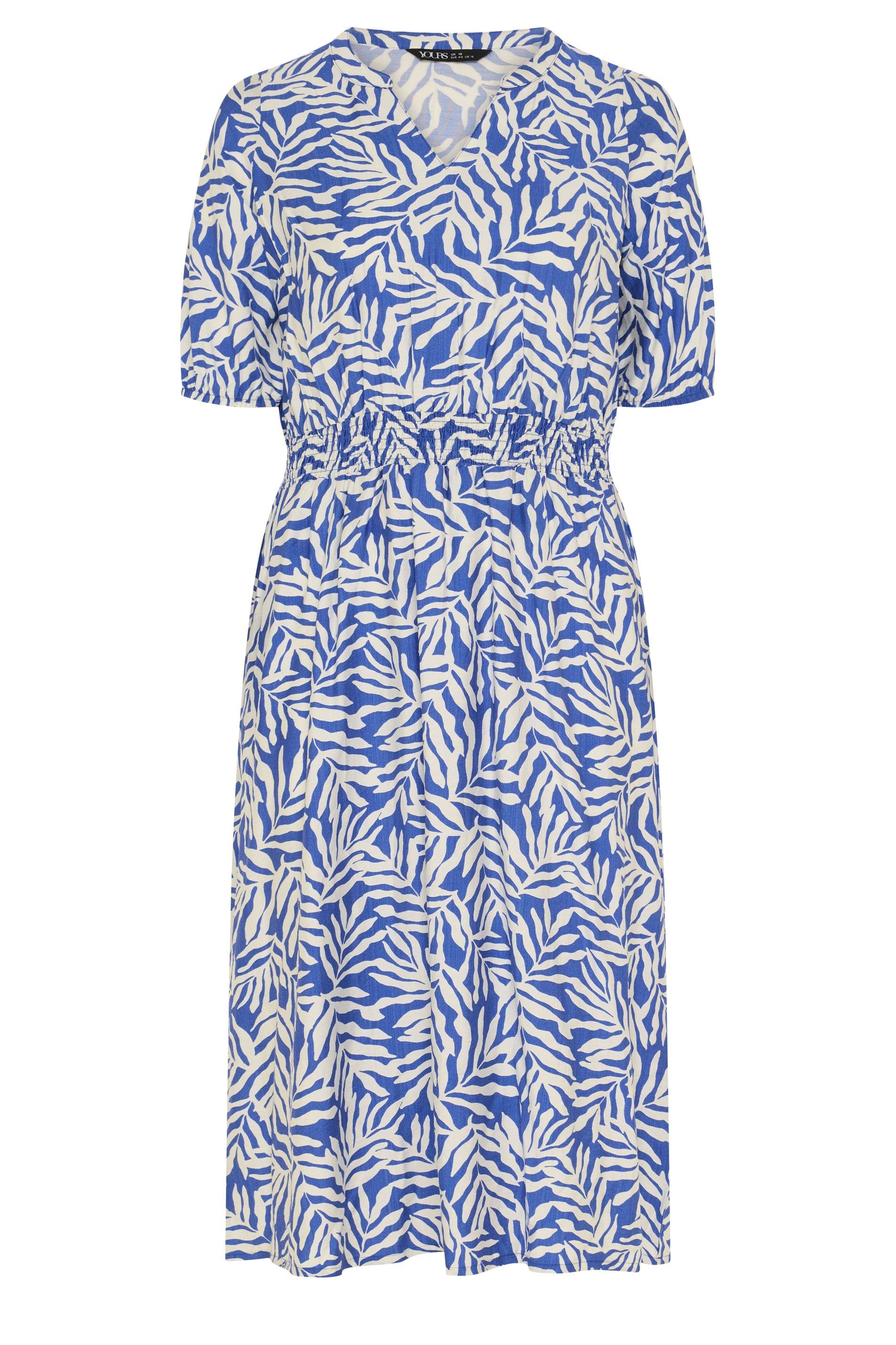 Yours Printed Notch Neck Midi Dress