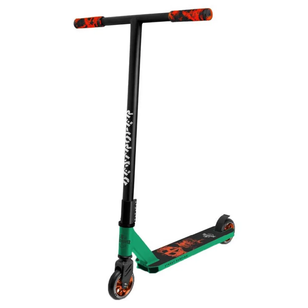 Street Surfing Destroyer smoked skull green scooter