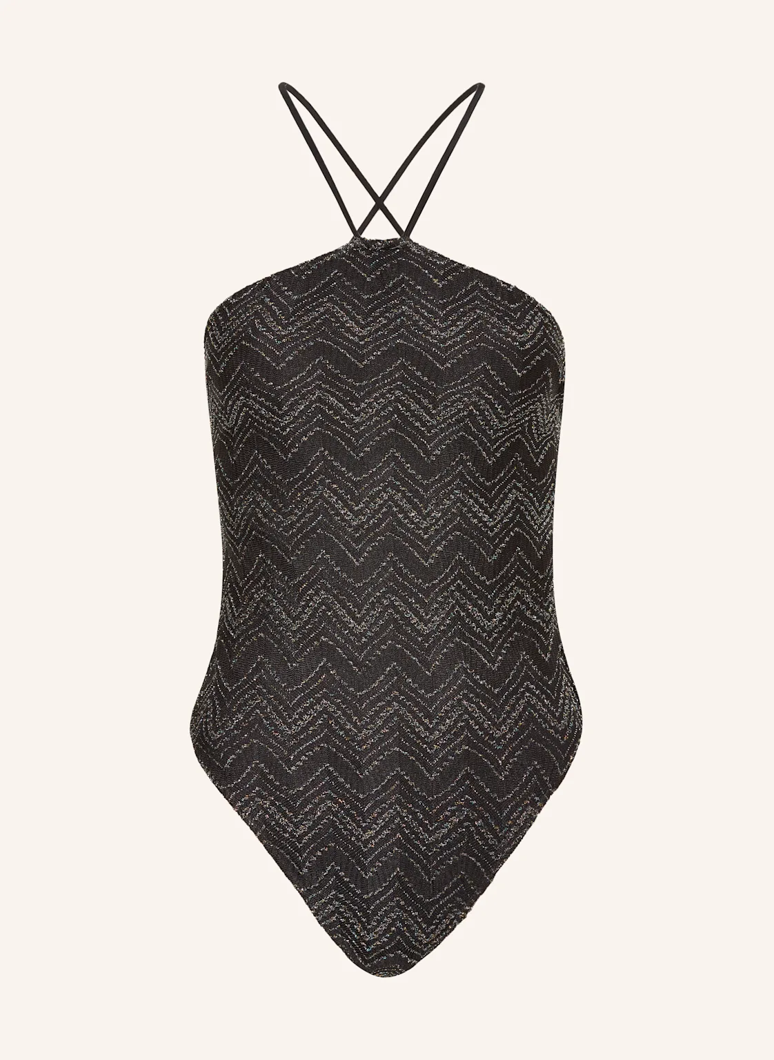 MISSONI Neckholder-Badeanzug mit Glitzergarn
