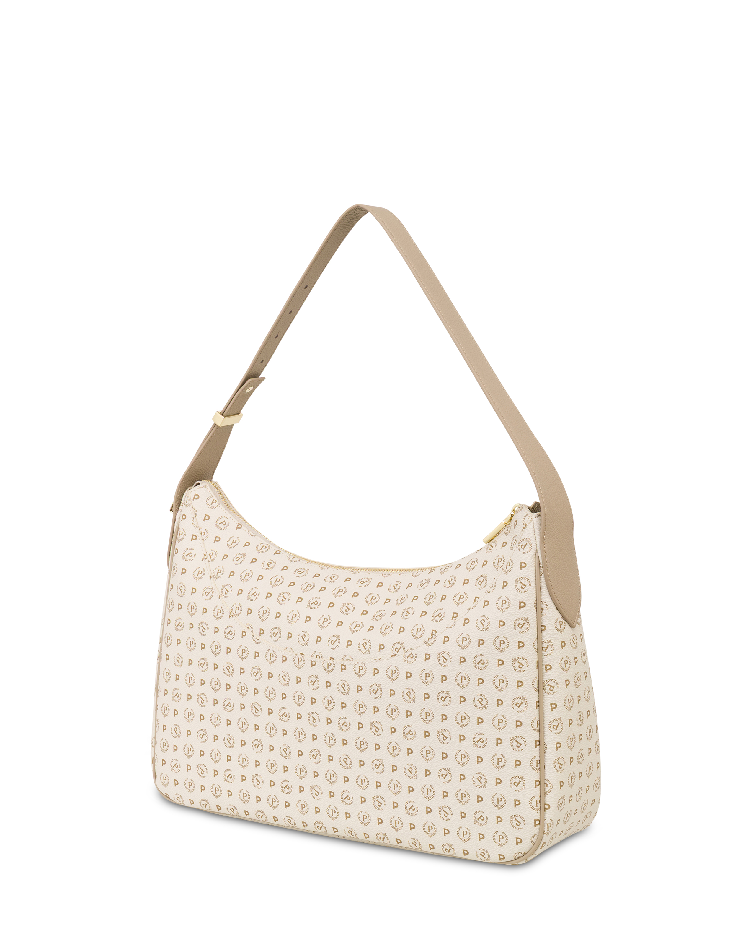 Hobo Bag Heritage In Soft Relief Avorio/ghiaccio
