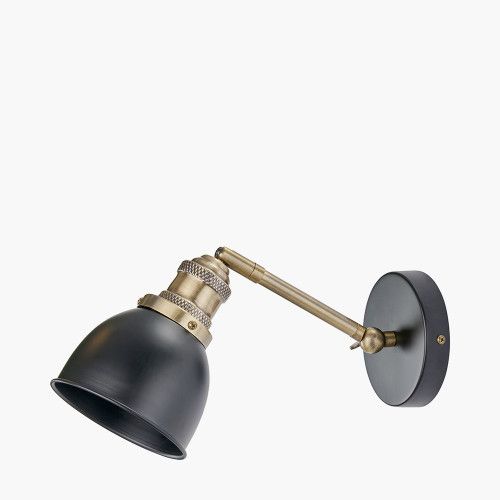 Ruma Black and Gold Task Wall Light