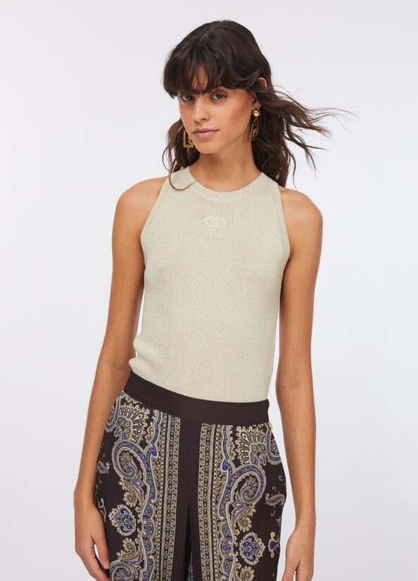 Top in maglia lurex&reg;