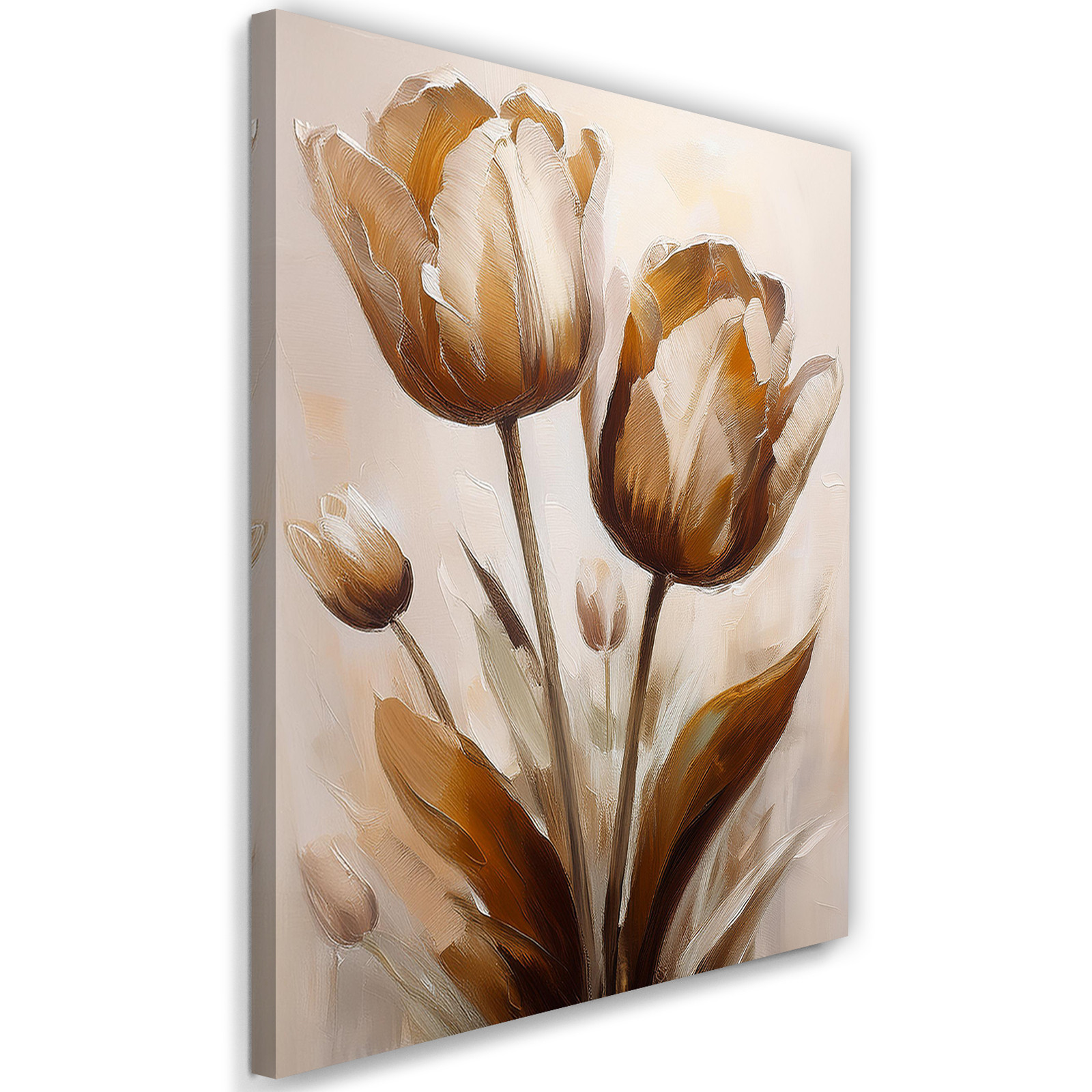 Feeby Obraz na płótnie, Tulipany Bukiet Kwiaty w sepii 40x60