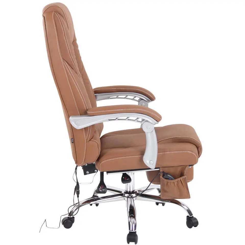 CLP Bureaustoel Pacific chroom Frame - Echt leer - licht bruin