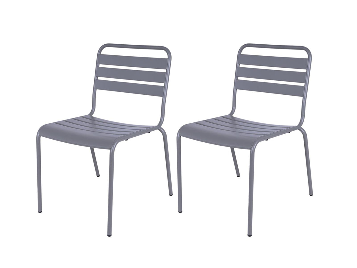 MaximaVida metalen tuinstoel Max muisgrijs - doos per 2 stuks