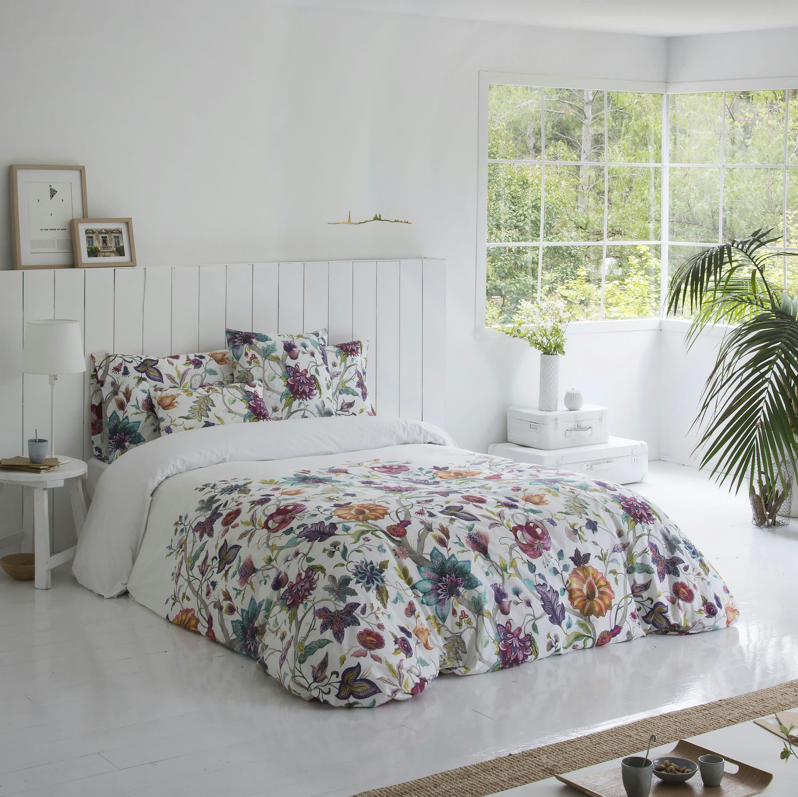 YURIMO - Housse de couette imprimé en percale Coton Multicolore 140x200 cm