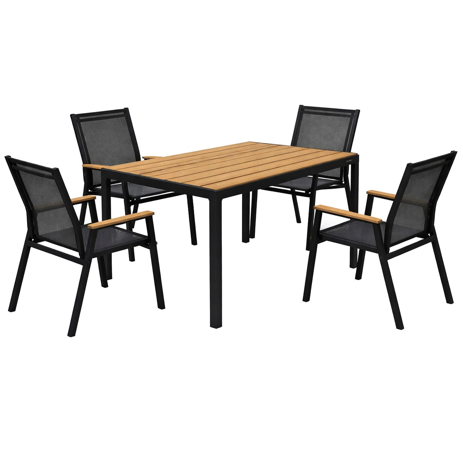 Zestawmebli ogrodowych balkon stół Allen-ST 130x70W  4x krzesło PolinkaKD