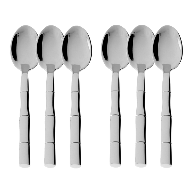 JOGO COLHER CAFÉ 6 PÇS TAQUARA STEEL WOOD