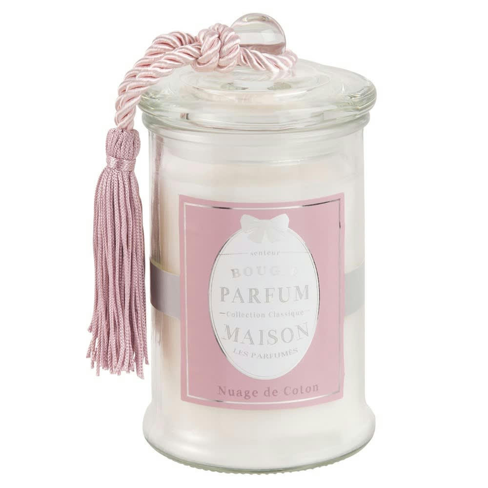 COTON - Bougie bonbonnière parfumée en verre , 265g