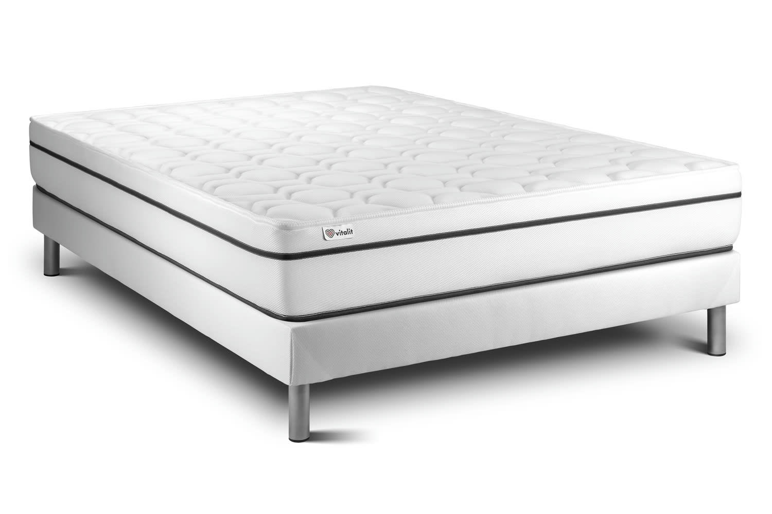 VITAL SPA - Ensemble Mousse  à mémoire de forme 140x190cm kit Blanc