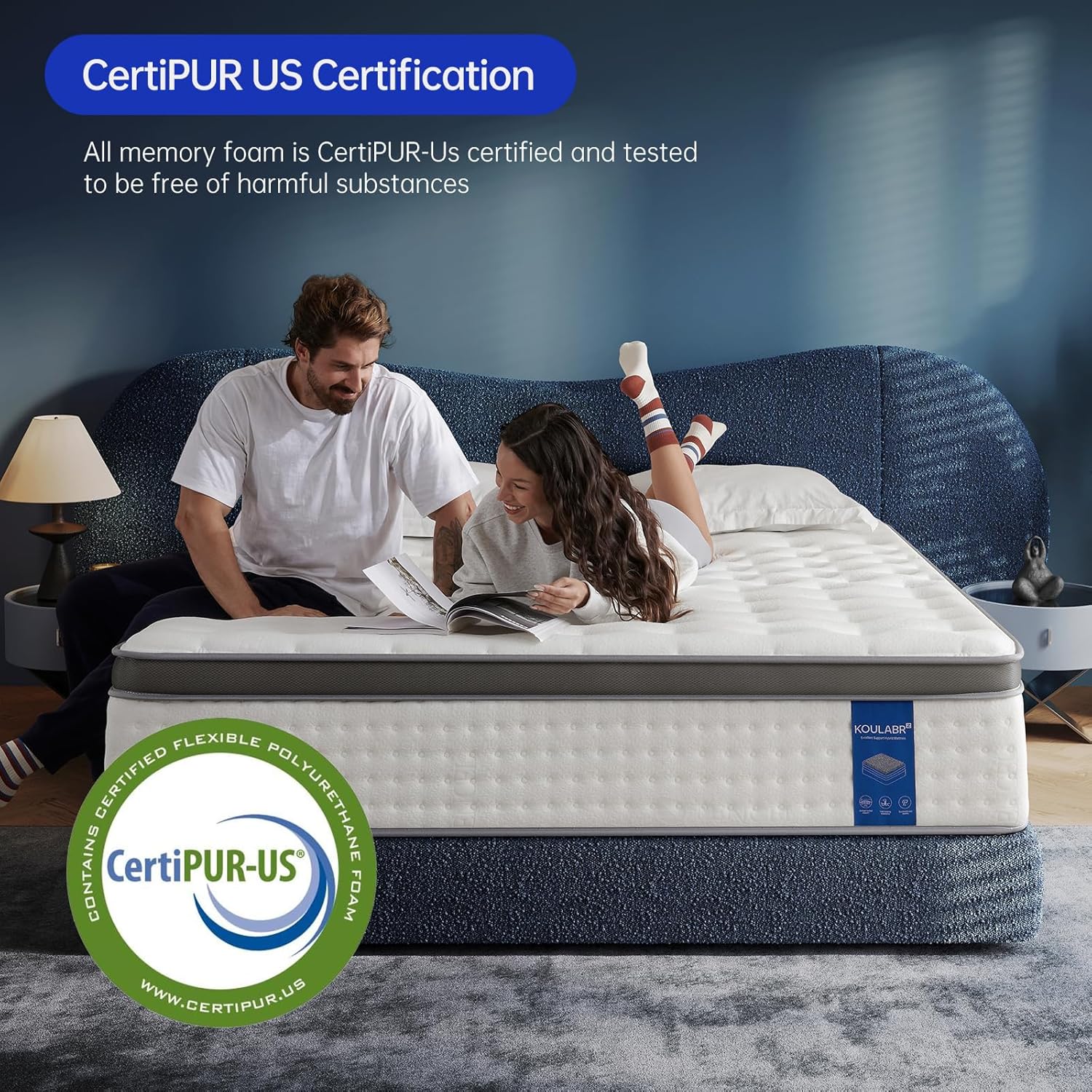 Queen Size Mattress, 14 Inch Hybrid Mattress in a Box, Gel Memory Foam Individually Wrapped Pocket Coils Innerspring Pressure Relief, Firm