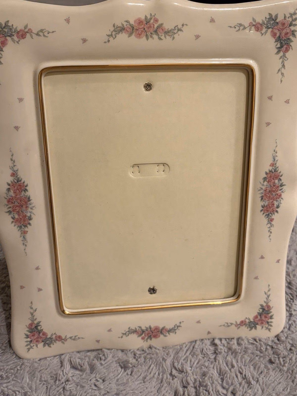 Lenox Portrait Gallery Picture Frame Rose Manor Fine China Gold Accent USA