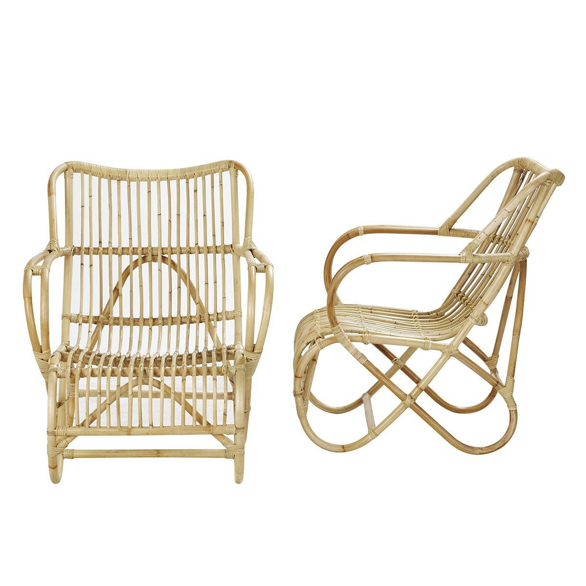 BOHO - 2 fauteuils en rotin