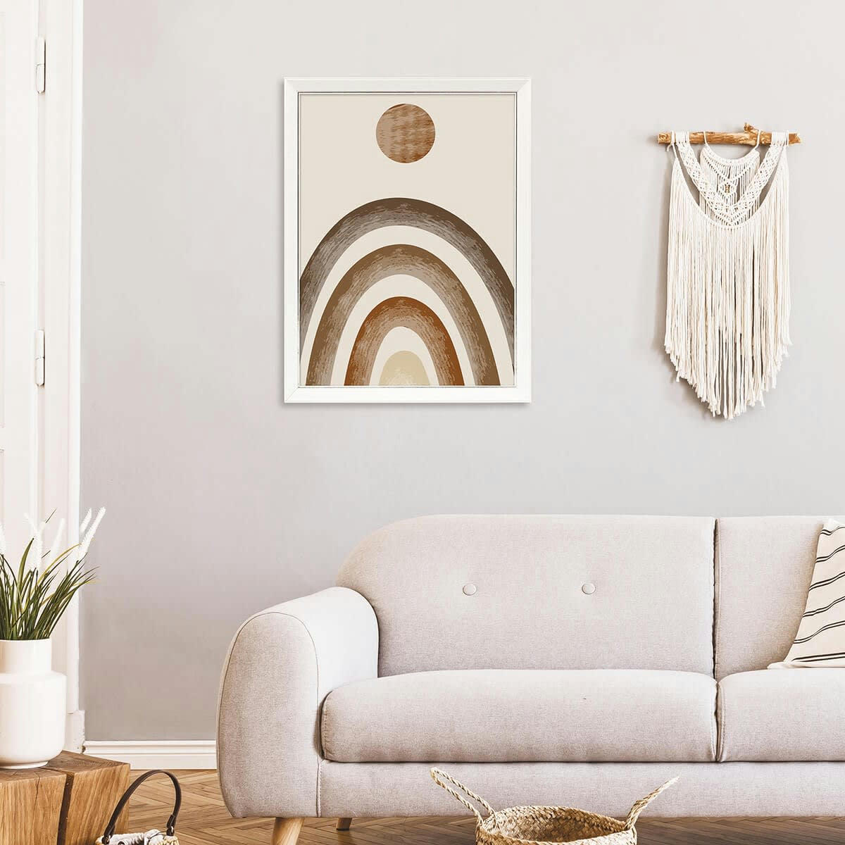 VITTORIA - Cadre photo blanc à la finition argent patiné 30x40 cm bois massif fsc