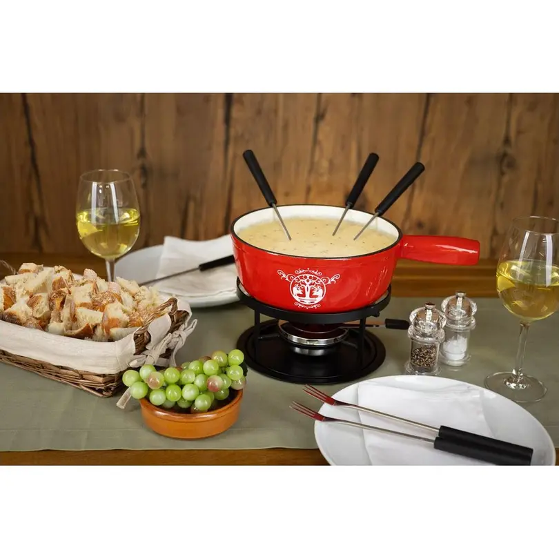 Fondue-Set 9-teilig Hirsch
