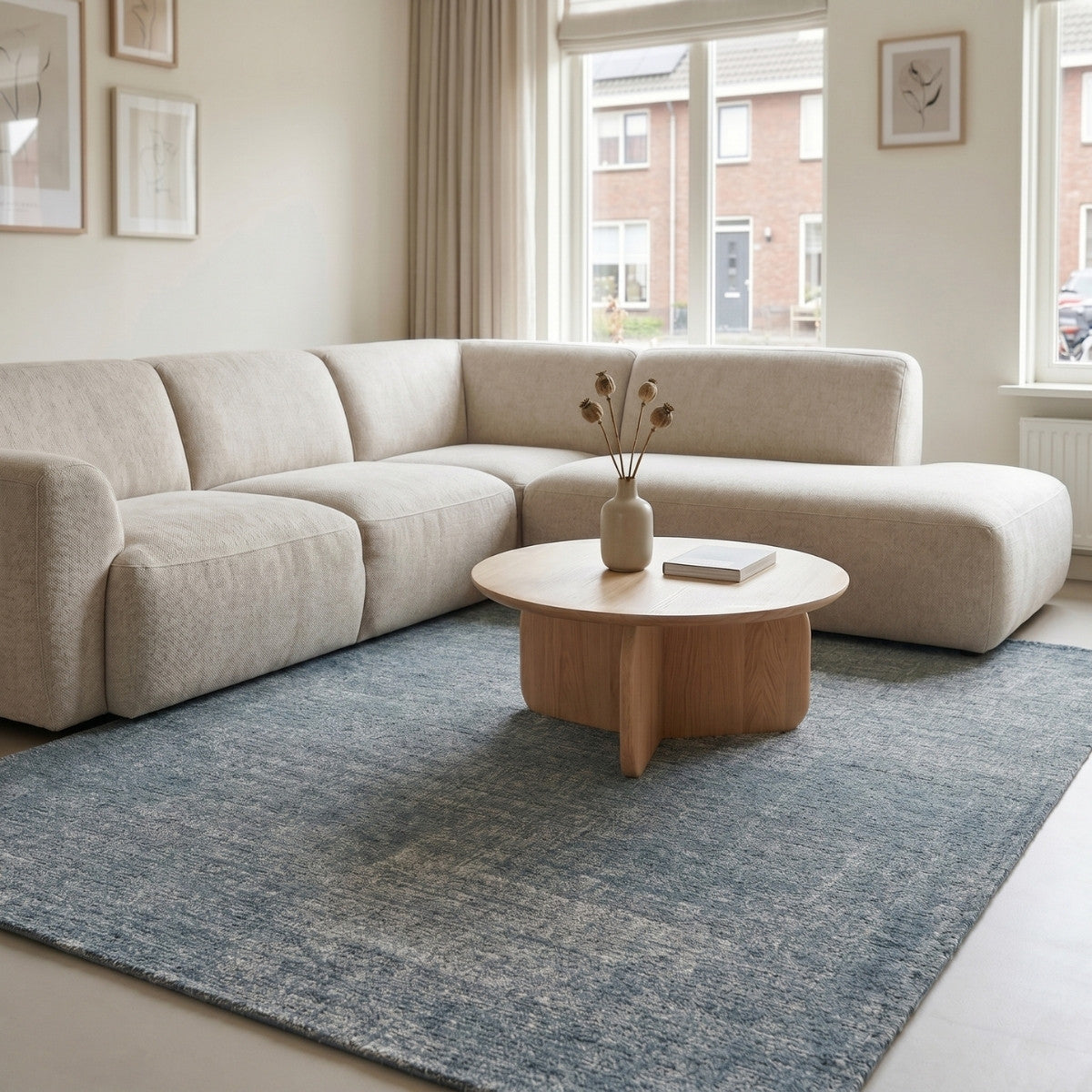 DÉJA Living Vloerkleed Emren - Lichtblauw Stof - 200x290cm