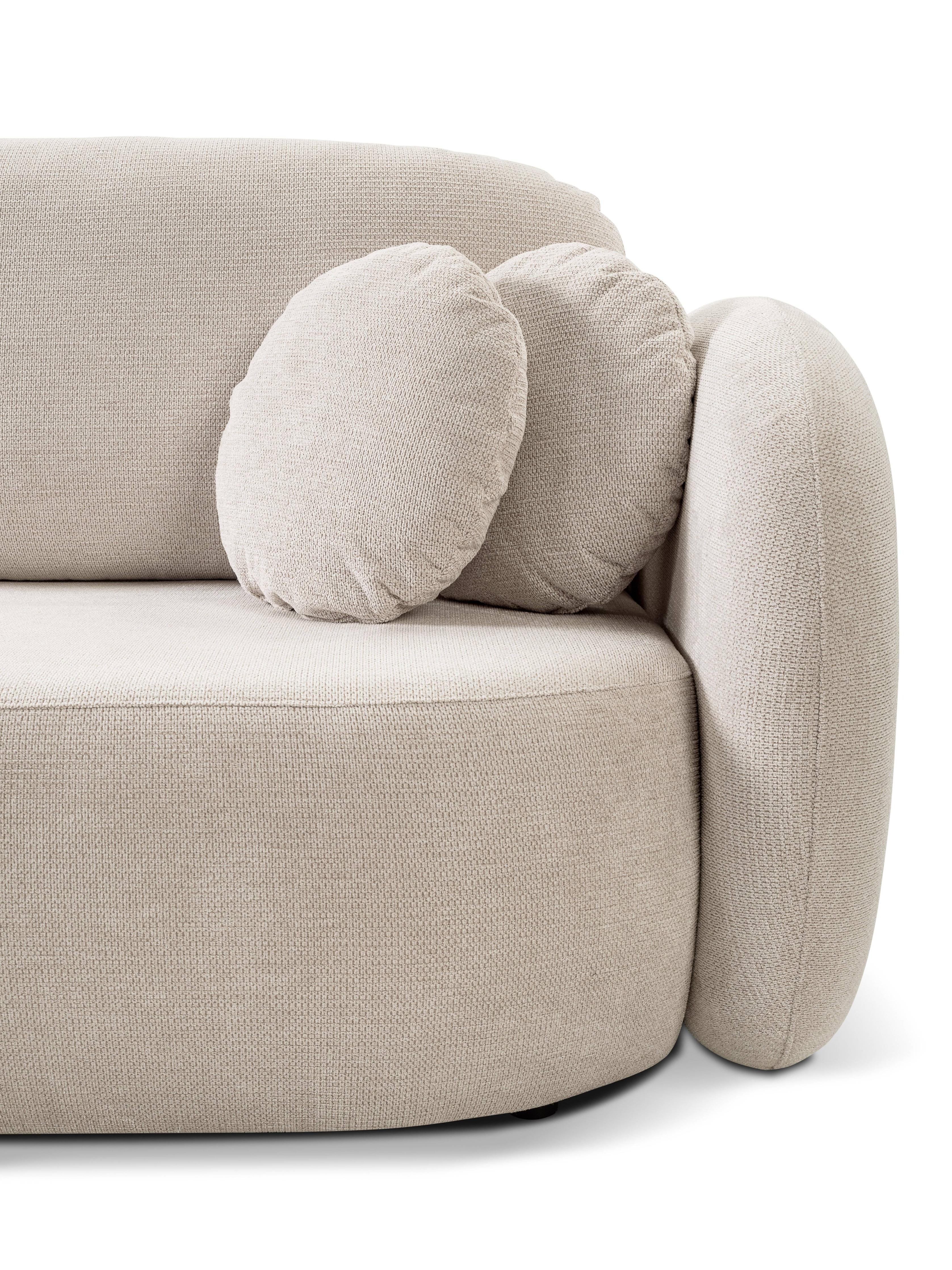 Hoekbank OLAN met slaapfunctie links chenille