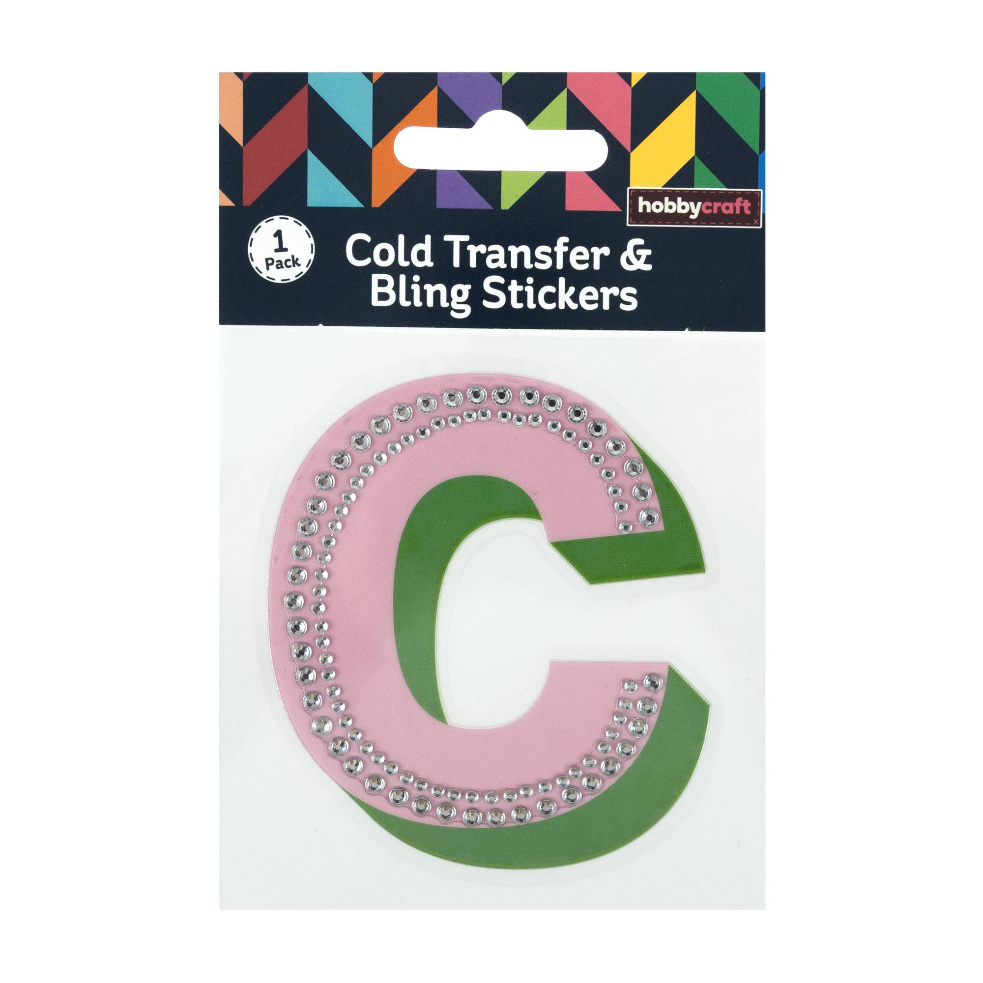 Cold Transfer and Bling Letter C Sticker Set