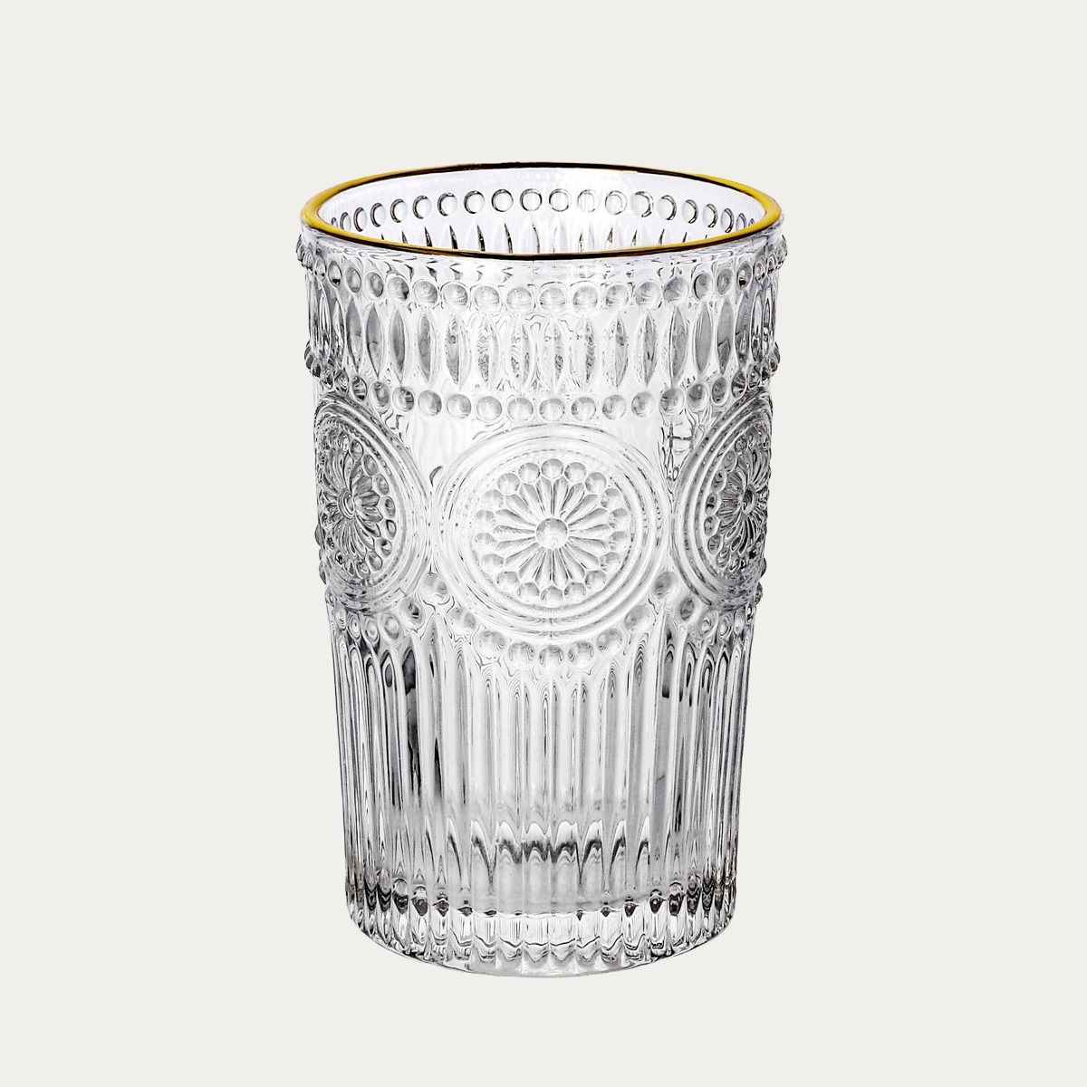 Szklanka BARREL ze złotym rantem 0,35 l
