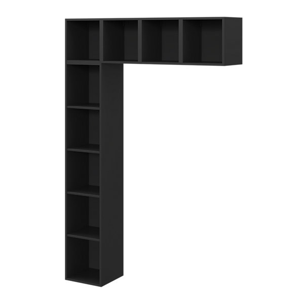 Bibliothéque murale noire GoodHome Atomia H.225 x L.150 x P.35 cm
