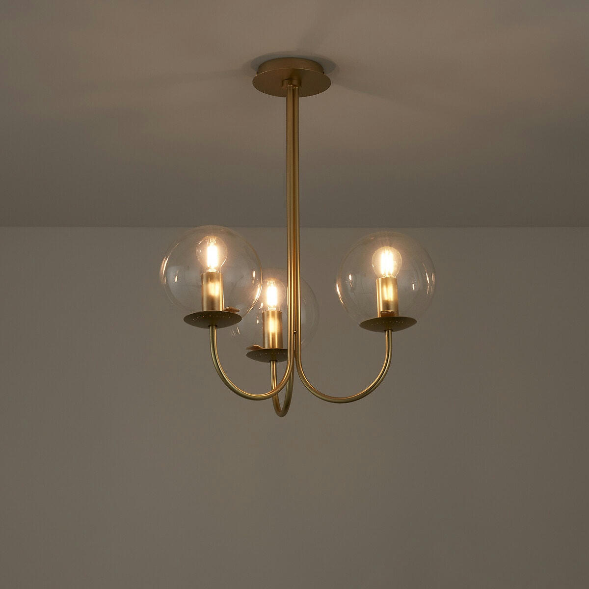 Suspension laiton et verre, Moricio
