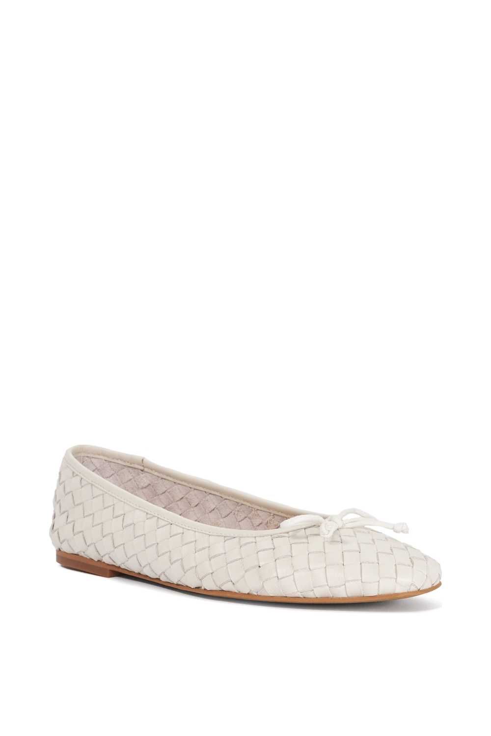 Dune London Wide Fit 'Heat' Leather Ballet Pumps