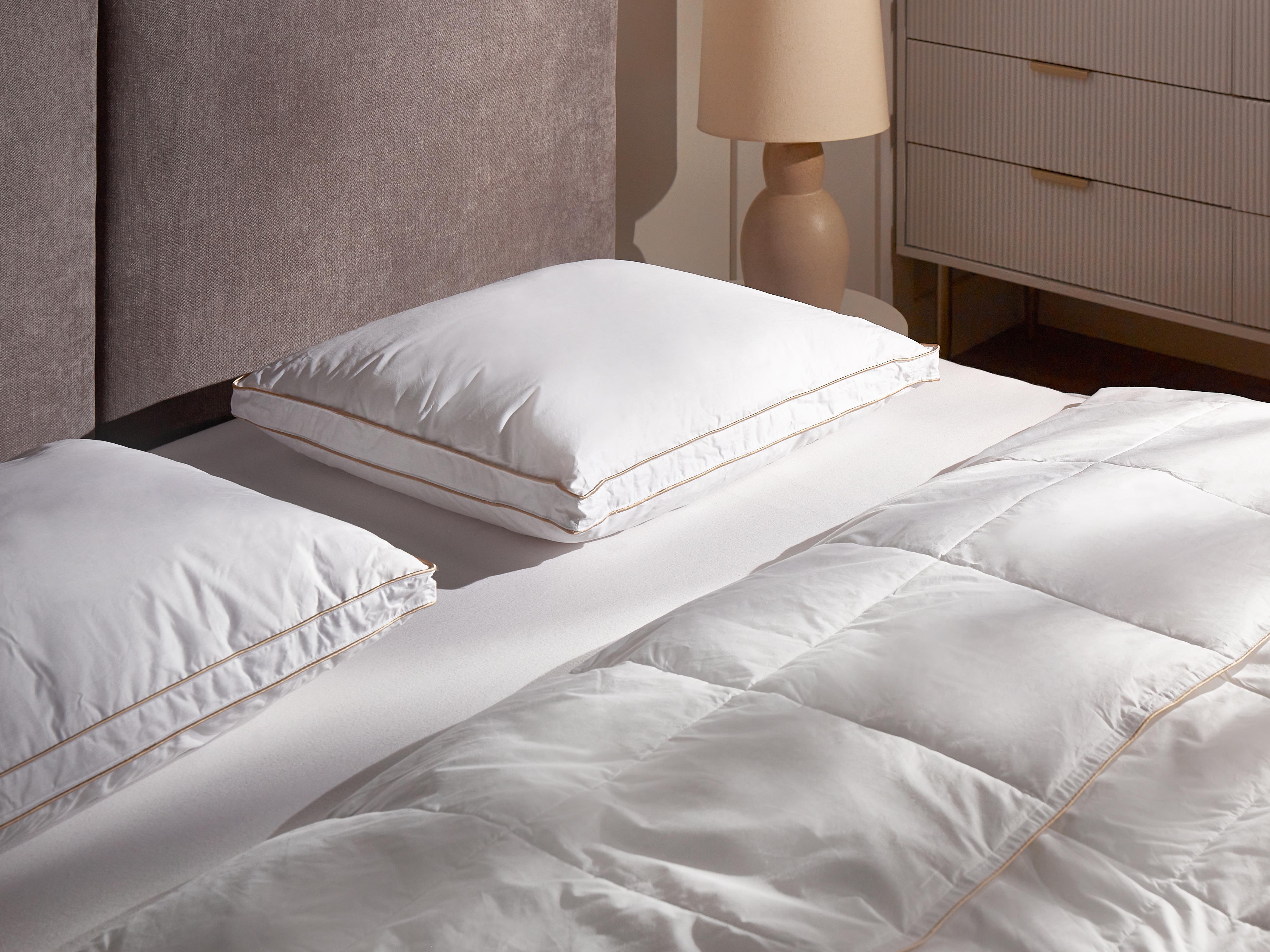 3-Chamber Bed Pillow ETNA Low Duck Feathers and Down 50 x 60 cm White