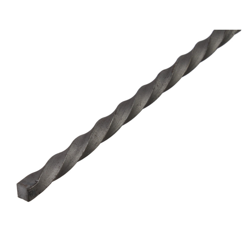 Profilé carré plein en acier torsadé 10 x 10 mm 1 m ALBERTS