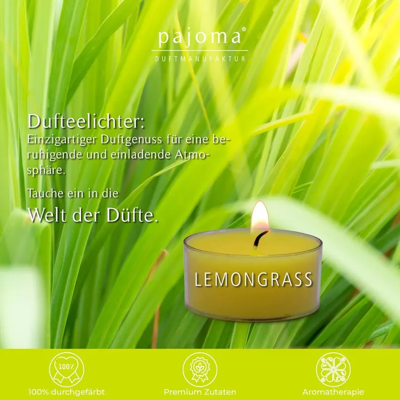 Teelicht 8er-Set Lemongrass