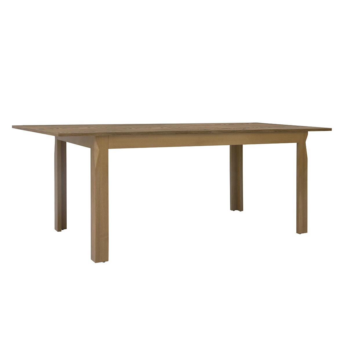 - Table à manger extensible 4 à 6 places panneaux mélaminés naturel