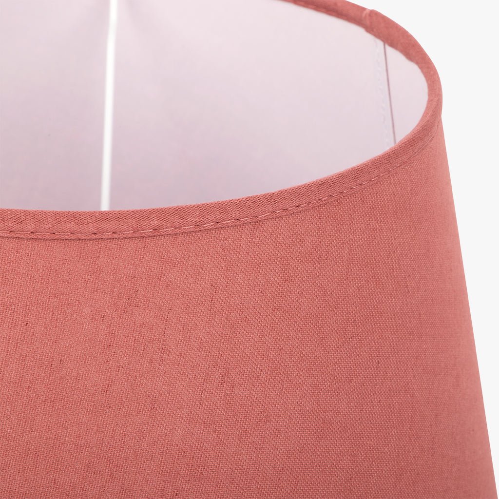 Abatjour Drum em Linho Vermelho D30cm