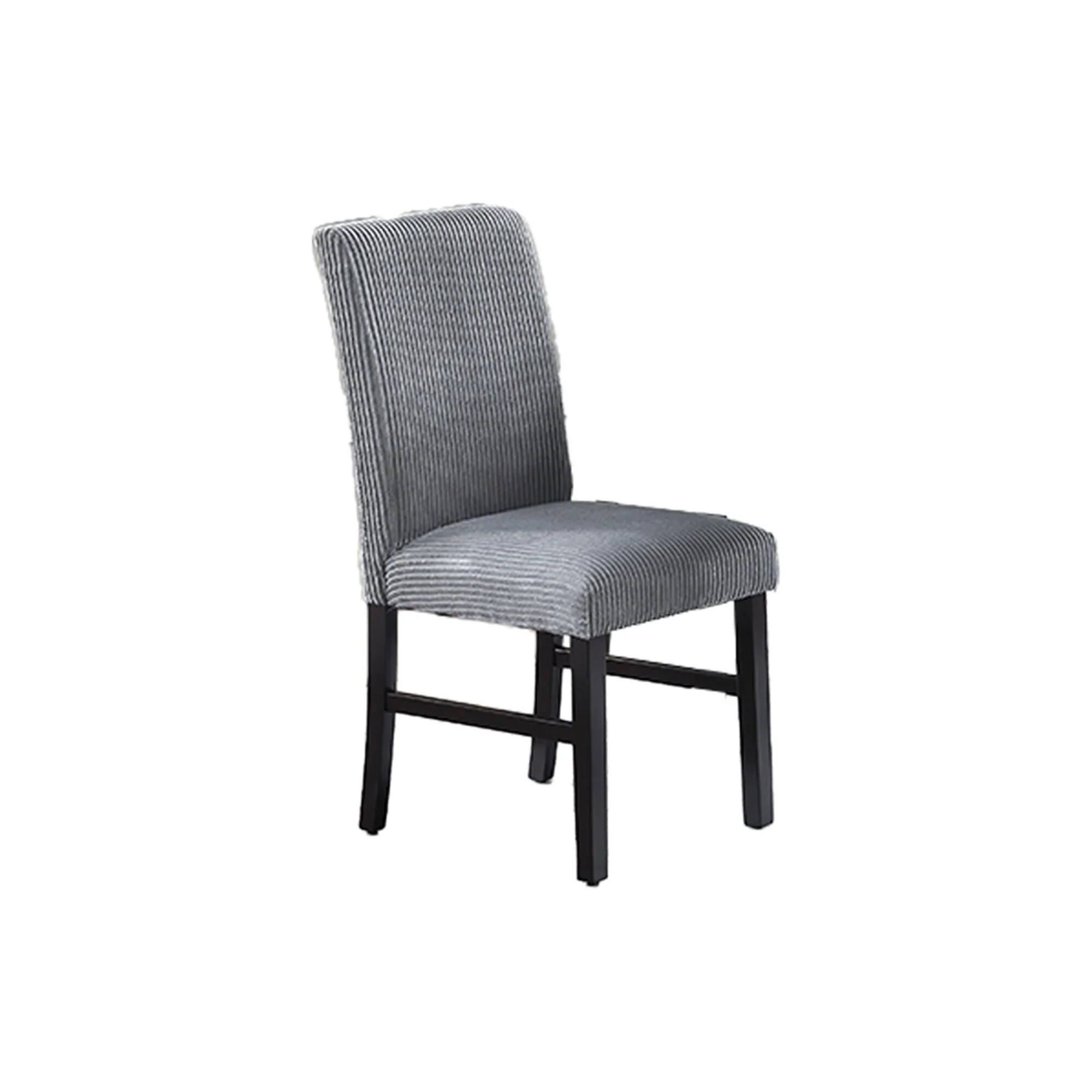 Fog Corduroy Set of 2pc Dining Chairs Modern Upholstered Seat Back Kitchen Dining Room Furniture