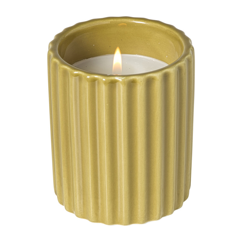 Kaars in potje - olijf - &Oslash;7.8x9 cm
