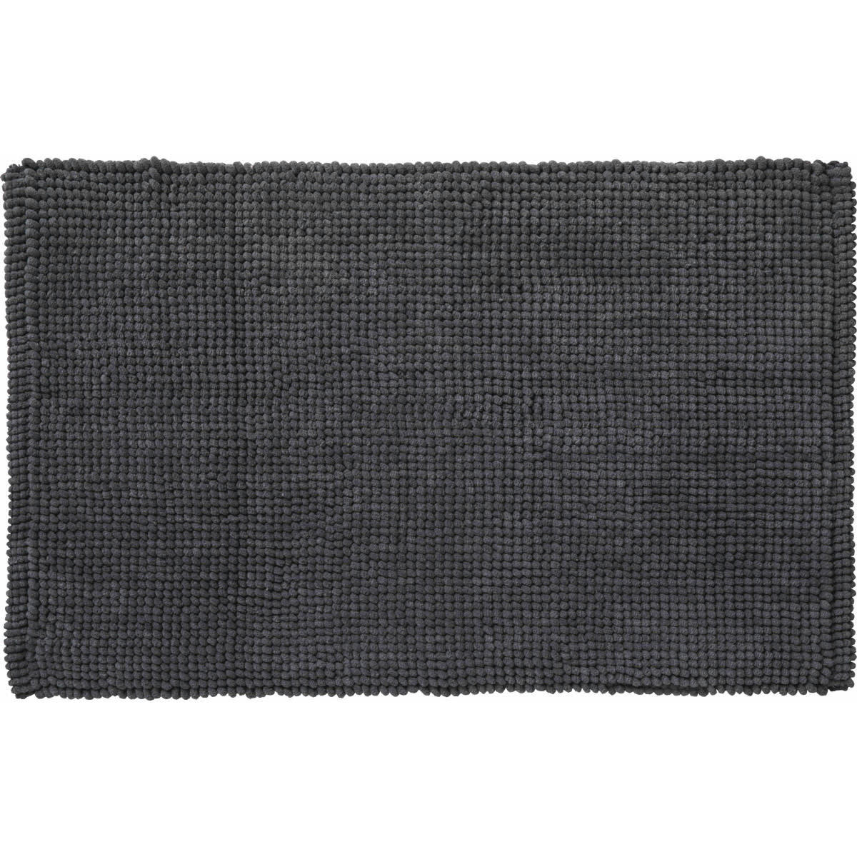 BALI - Tapis de bain en polycoton uni anthracite 50x80cm